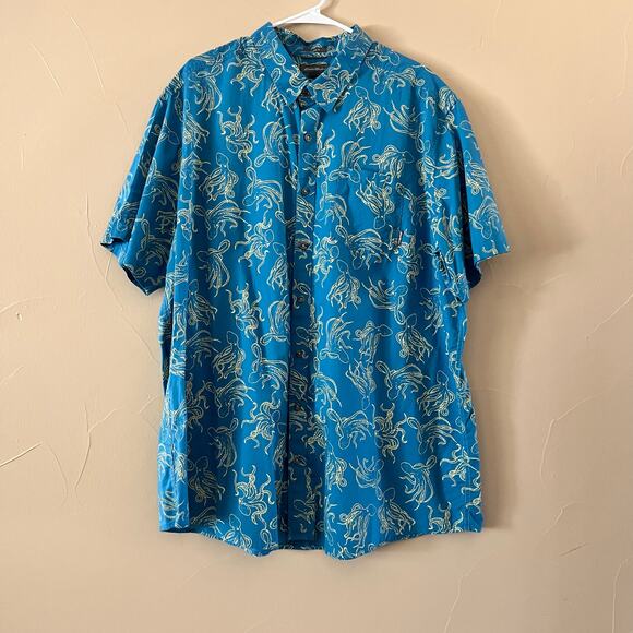 2 Eddie Bauer Men's Classic Fit Short Sleeve Button Down Shirts: Size Men's 3XLT - Picture 7 of 8